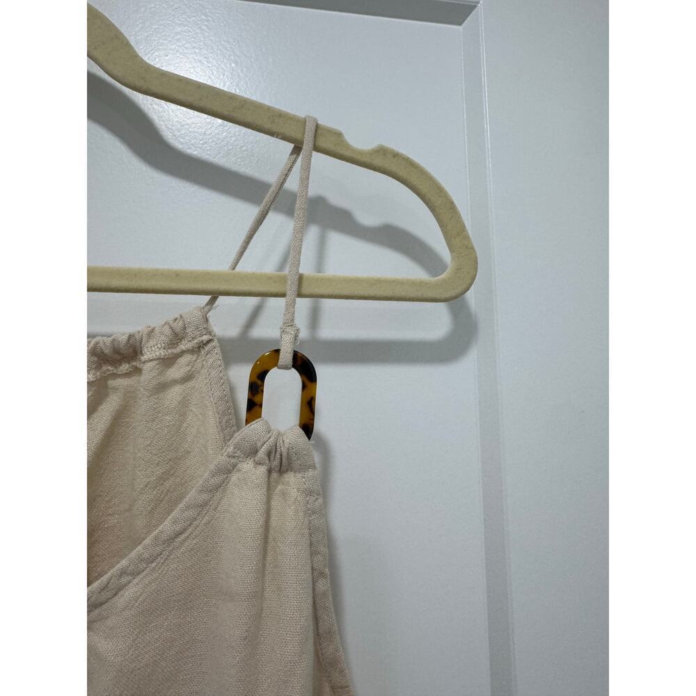 Maurices Beige Linen Blend Sleeveless Spaghetti Strap Knot Front Top  XL - Picture 5 of 5